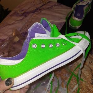 Converse Double Decker. Lime green/purple. Women's size 8. Unisex. Brand new.